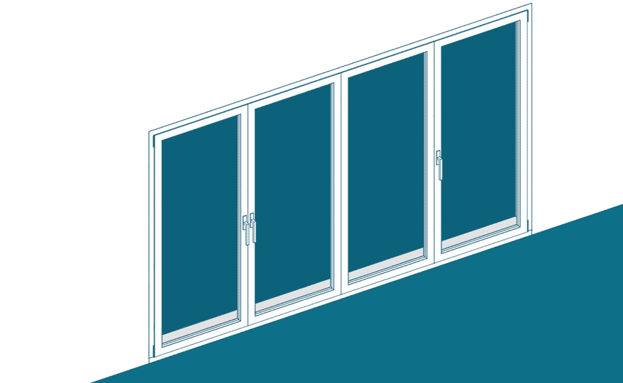 animación puerta pvc abriendose